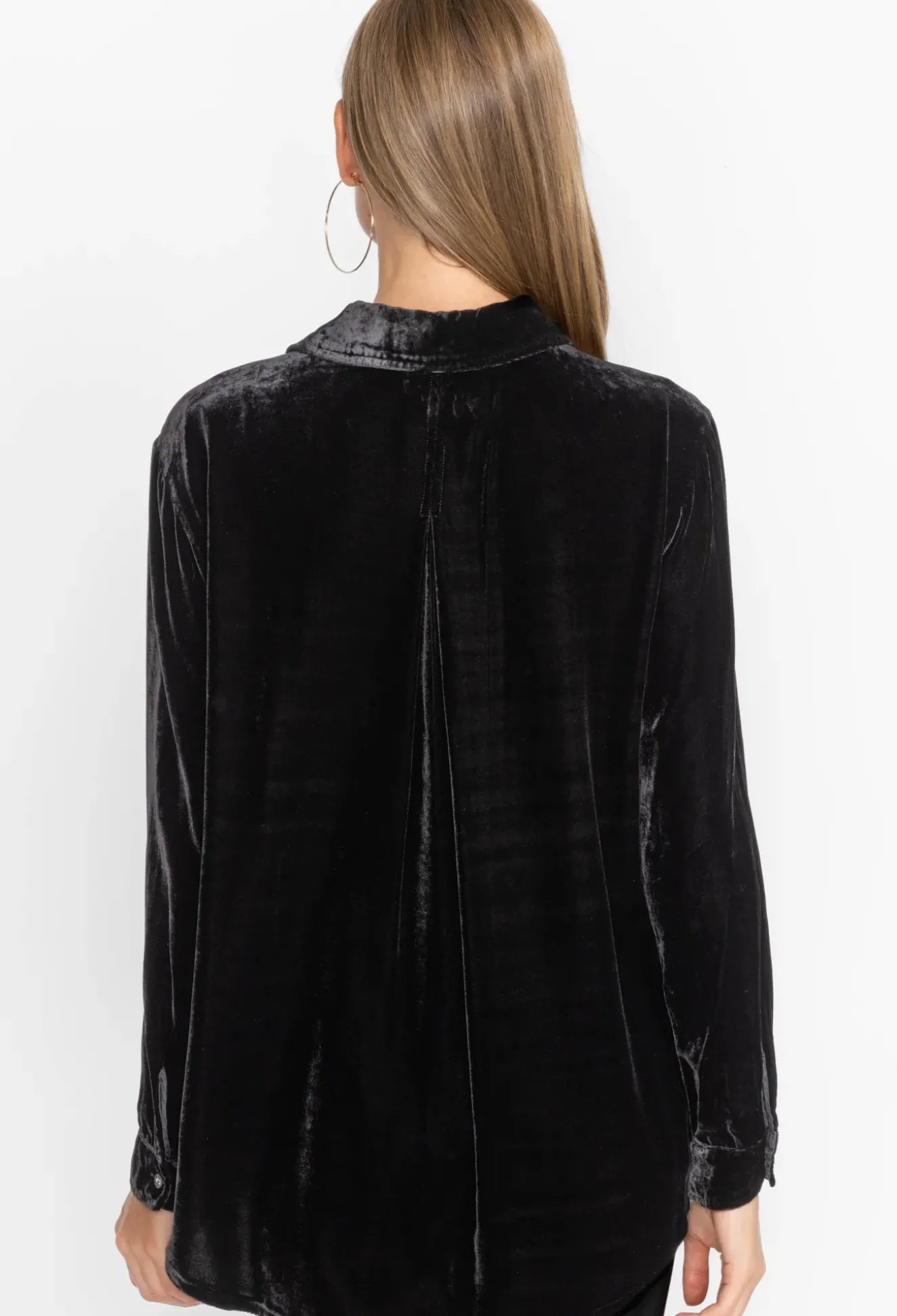 Sidonia Velvet Oversized Pleat Shirt