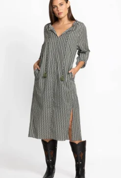 Split Ruffle Neck Midi