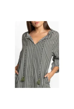 Split Ruffle Neck Midi