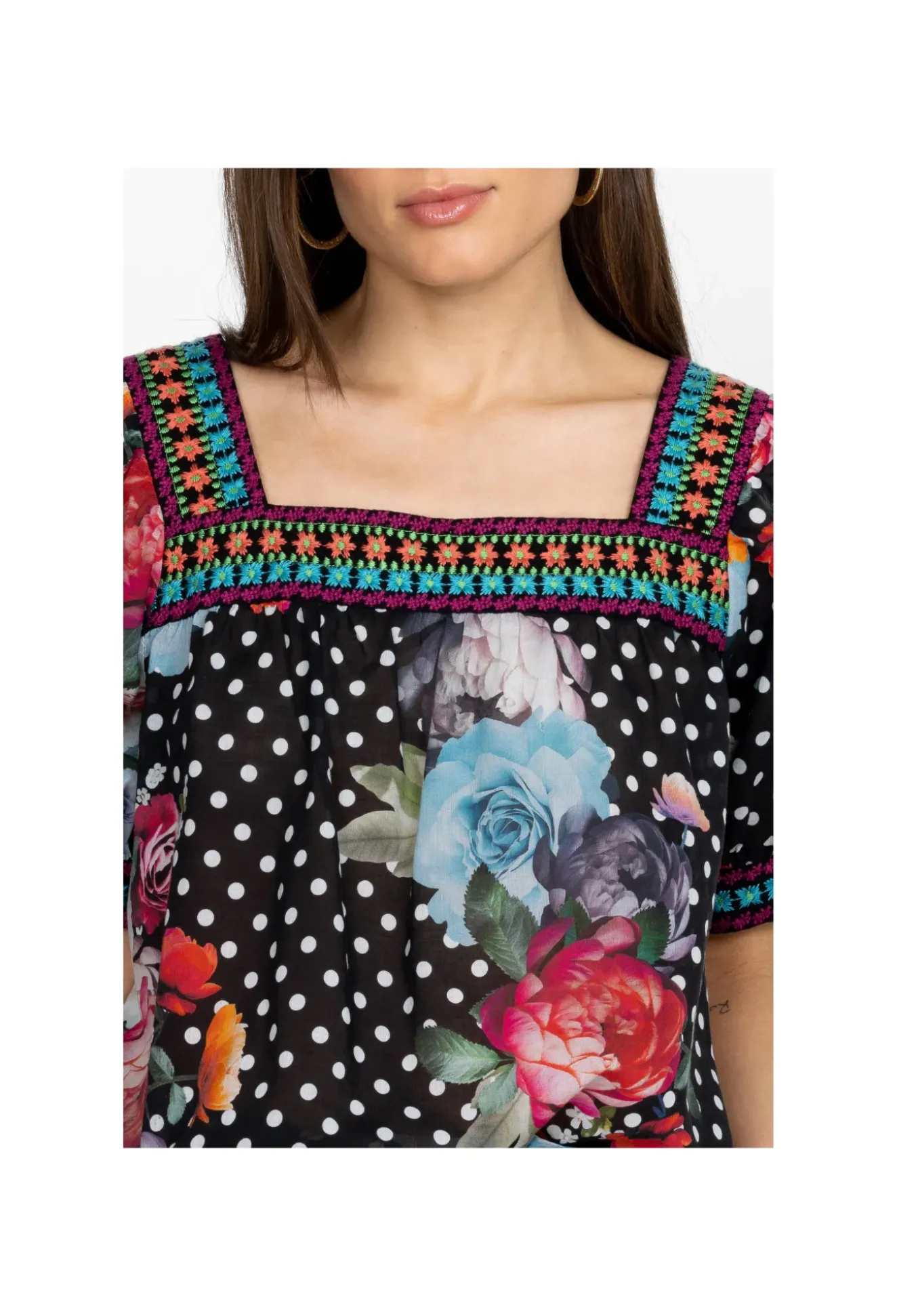 Square Neck Park Blouse