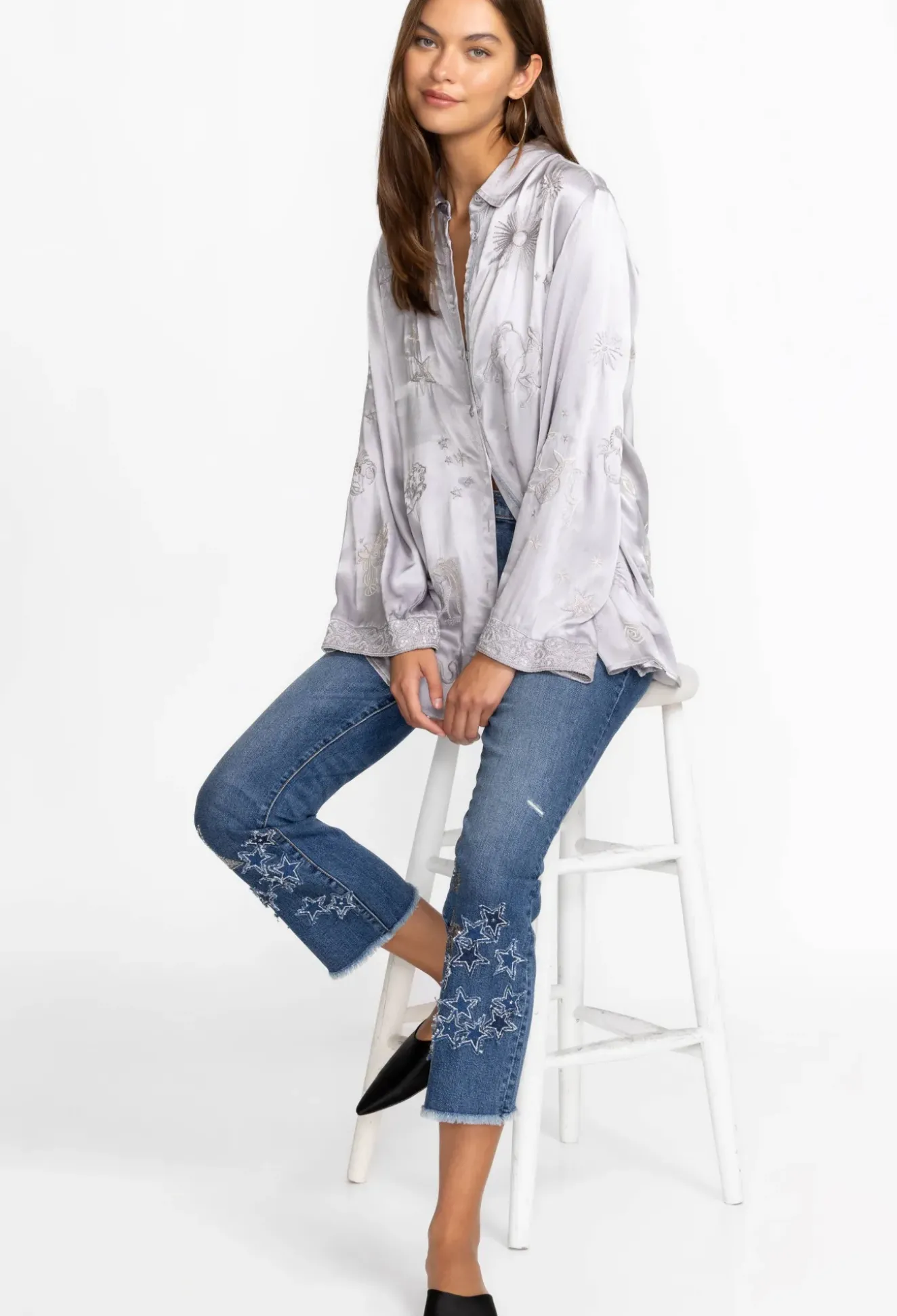 Stars Dance Cropped Baby Boot Jean