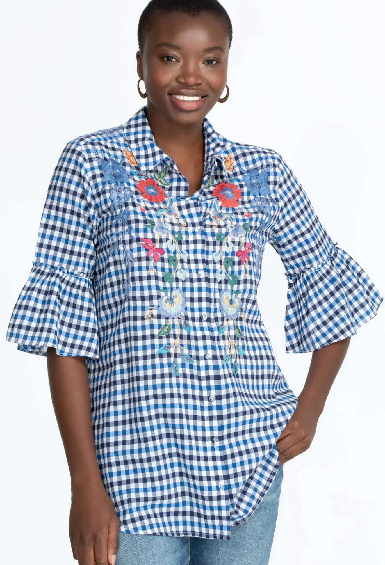Taryn Ruffle Sleeve Tunic