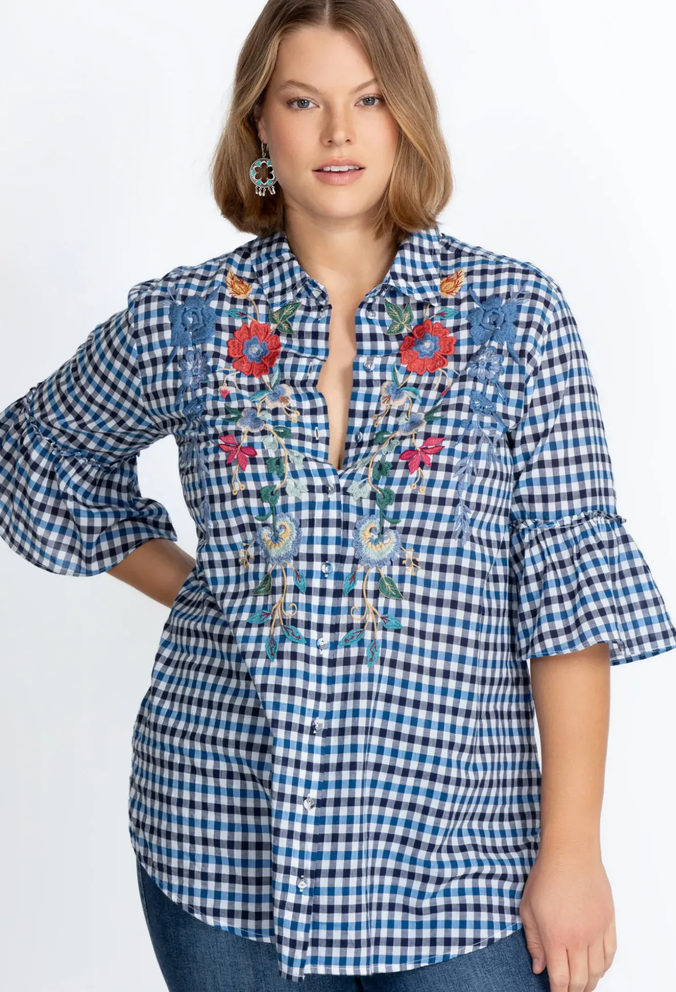 Taryn Ruffle Sleeve Tunic