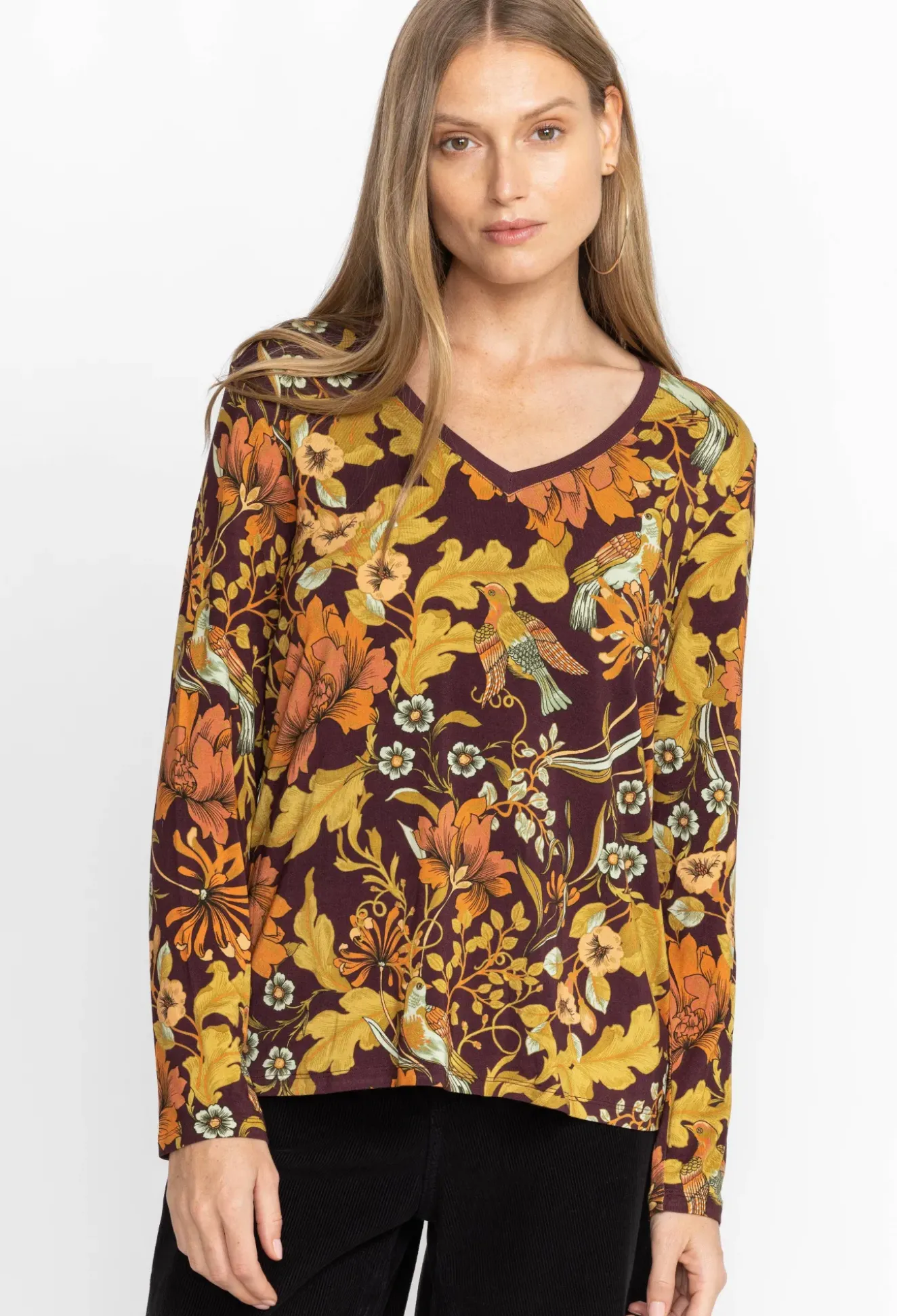 The Janie Favorite Long Sleeve V-Neck Tee