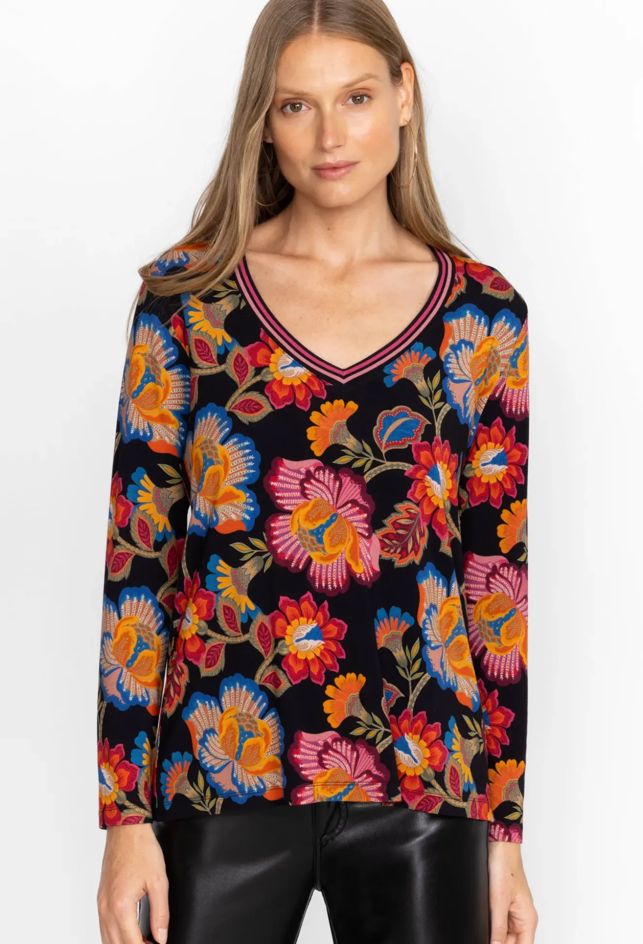 The Janie Favorite Long Sleeve V-Neck Tee
