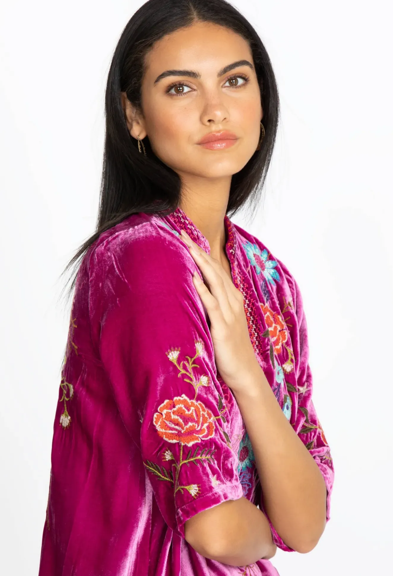 Ulla Velvet Easy V-Neck Blouse