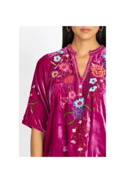 Ulla Velvet Easy V-Neck Blouse