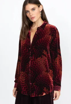 Velvet Oversized Shirt