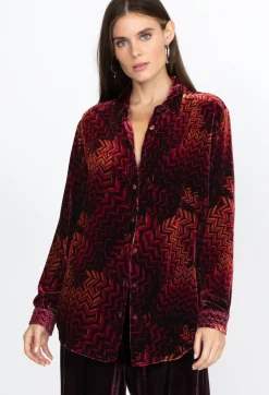 Velvet Oversized Shirt