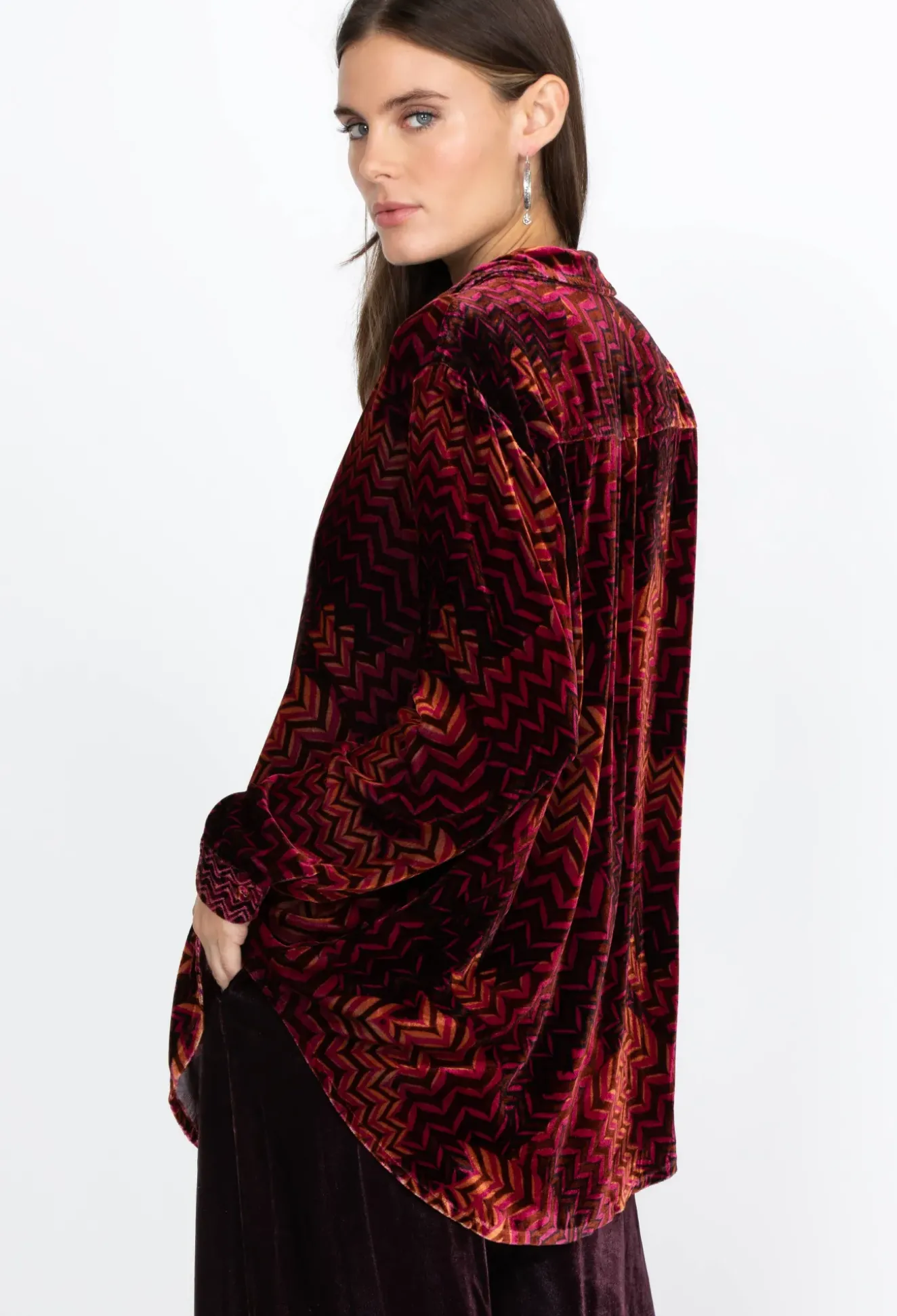 Velvet Oversized Shirt