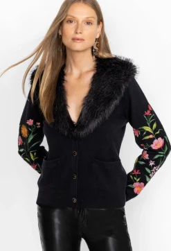 Vista Faux Fur Collar Cardigan