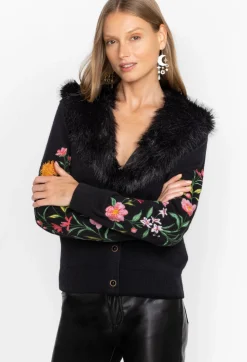 Vista Faux Fur Collar Cardigan
