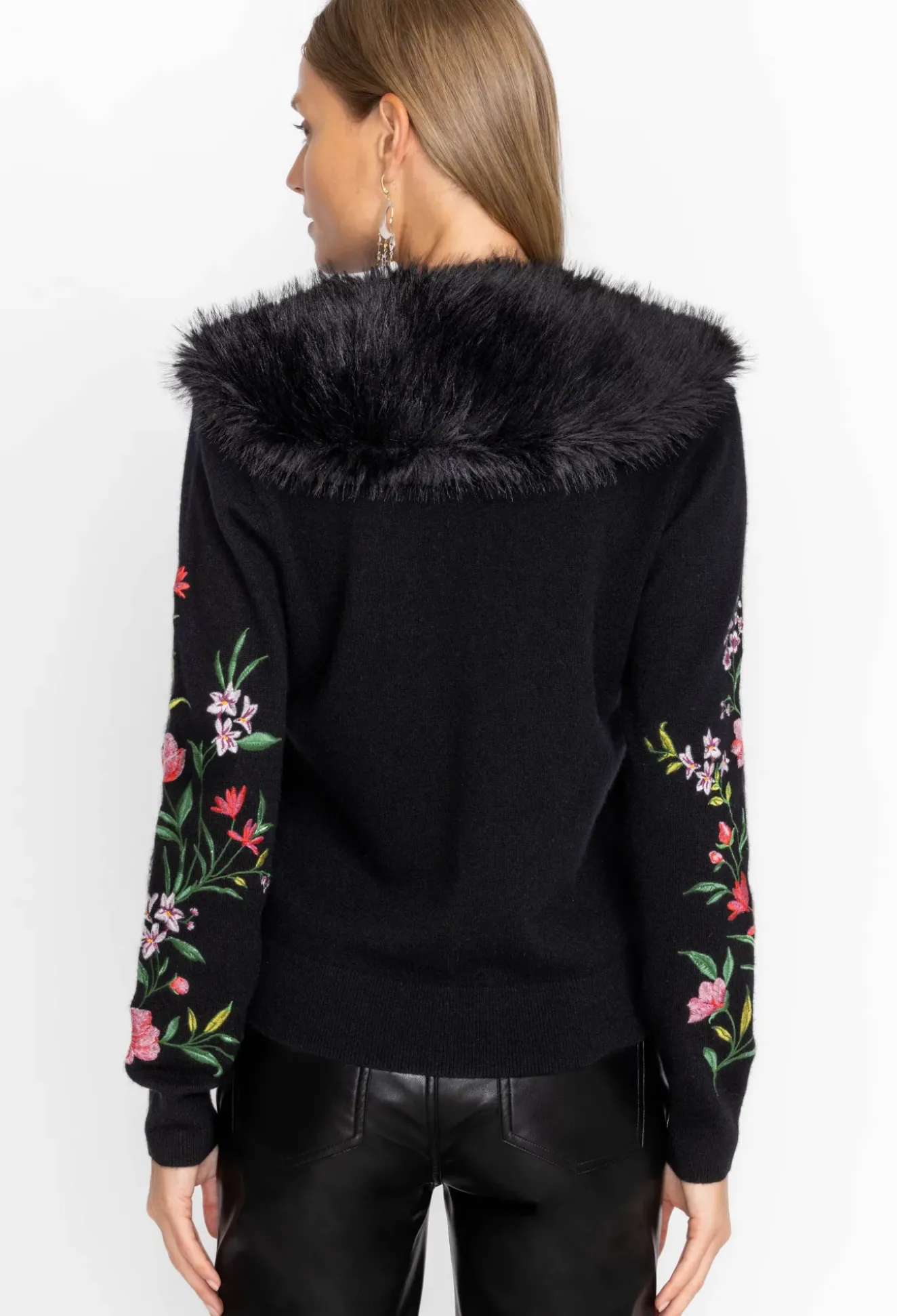 Vista Faux Fur Collar Cardigan