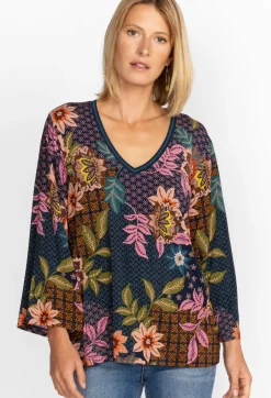 V-Neck Kimono Sleeve Tee