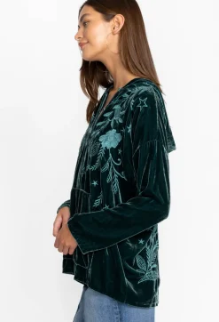 Wmns Frankie Velvet Pull On Hoodie