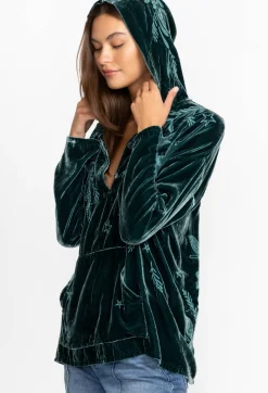 Wmns Frankie Velvet Pull On Hoodie