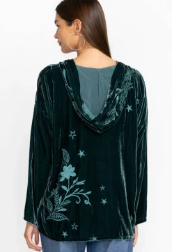 Wmns Frankie Velvet Pull On Hoodie