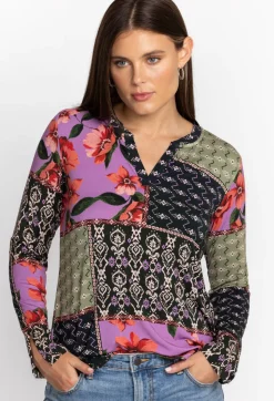 Zanda Split Neck Top