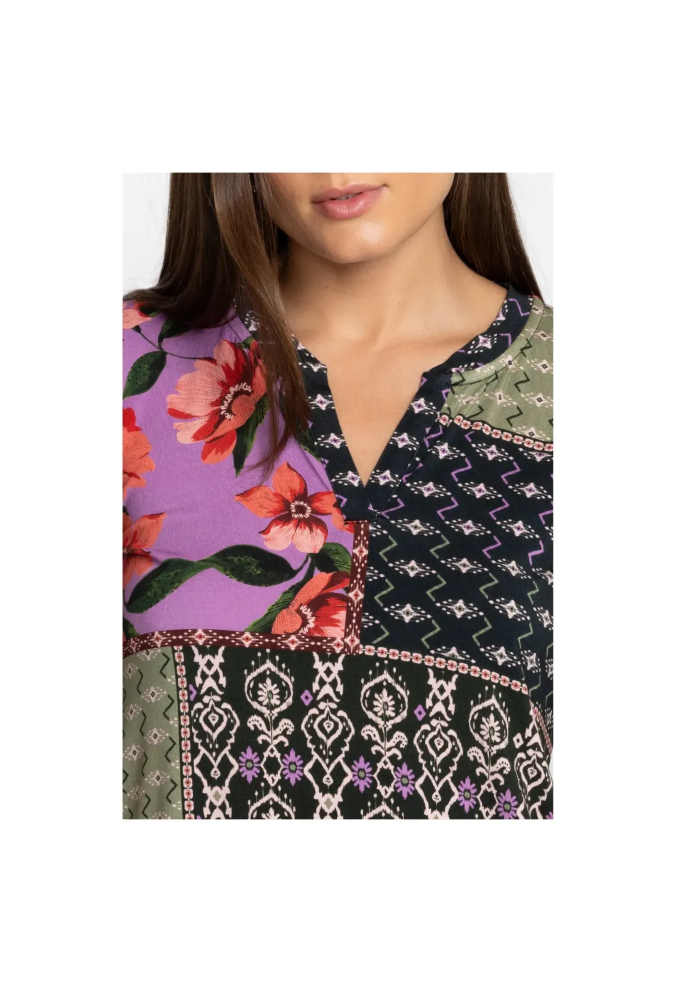 Zanda Split Neck Top