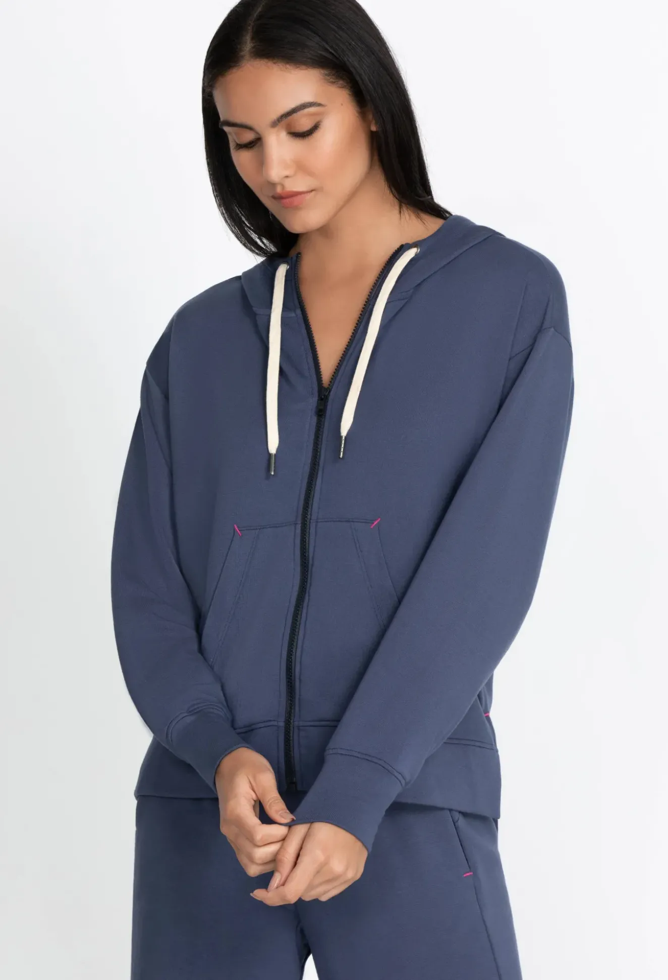 Zip Hoodie Side Slits
